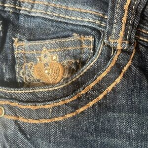 Dark denim jeans . By candies very detailed bootcut